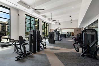 State-of-the-art fitness center with private yoga studio